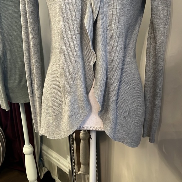 A New Day Gray Knit Open Front Drape Cardigan Size Medium - Picture 3 of 8